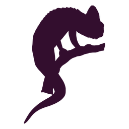 Chameleon profile silhouette PNG Design
