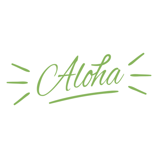 Insignia de trazo de aloha Diseño PNG