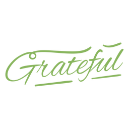 Grateful hand written lettering quote PNG Design