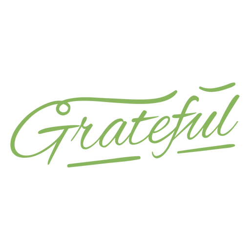 Grateful hand written lettering quote PNG Design