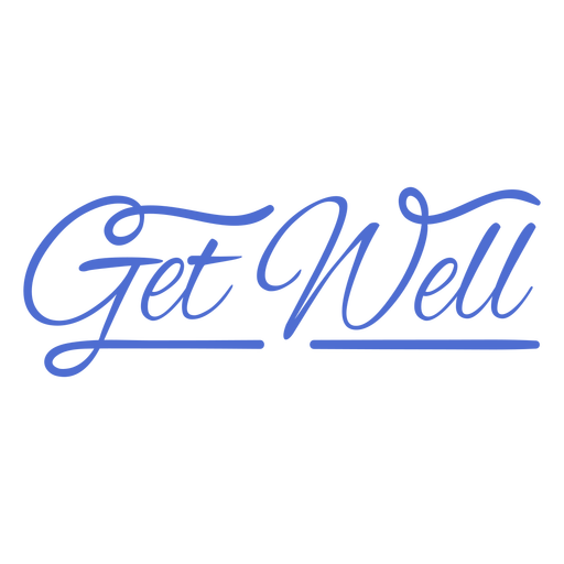 Get well hand written lettering quote PNG Design