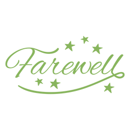 Farewell hand written lettering quote PNG Design Transparent PNG