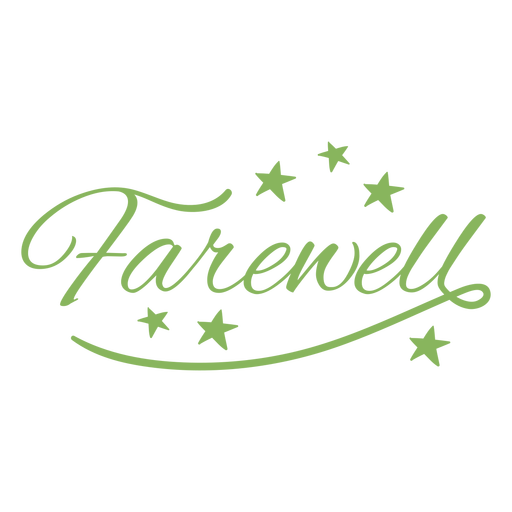 Farewell hand written lettering quote