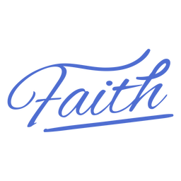 Cita de letras escritas a mano de fe Diseño PNG