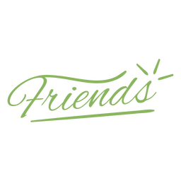 Cita de letras escritas a mano de amigos Diseño PNG