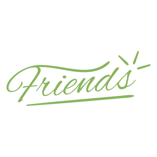 Friends hand written lettering quote PNG Design