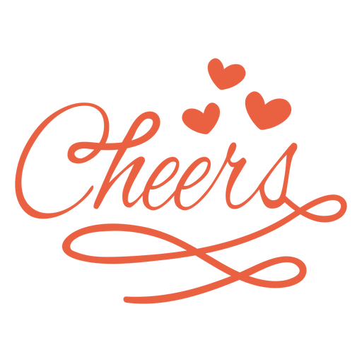 Cheers citação de letras escritas à mão Desenho PNG