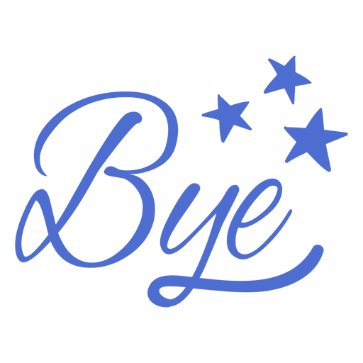 Bye hand written lettering quote  PNG Design