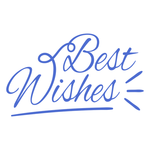 Best wishes hand written lettering quote
