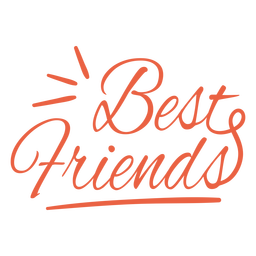 Best friends hand written lettering quote PNG Design Transparent PNG