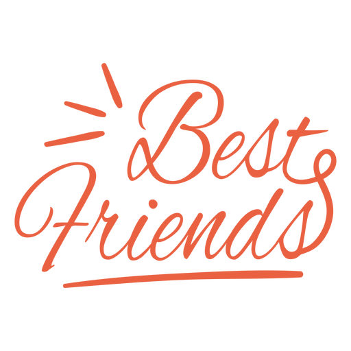 Best friends hand written lettering quote PNG Design