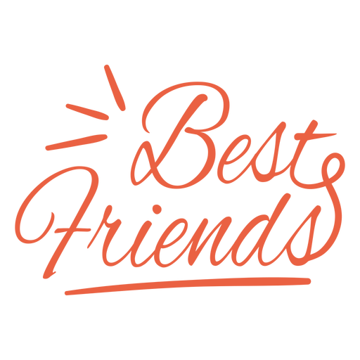 Beste Freunde handgeschriebenes Zitat PNG-Design