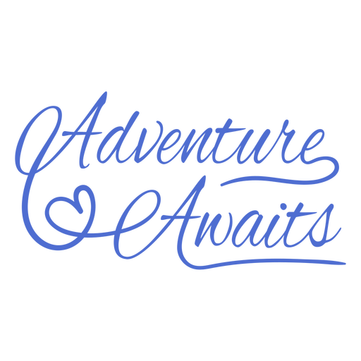 La aventura espera una cita con letras escritas a mano Diseño PNG