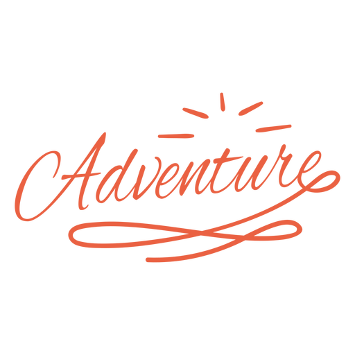 Adventure hand written lettering quote PNG Design