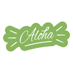 Aloha lettering cut out quote