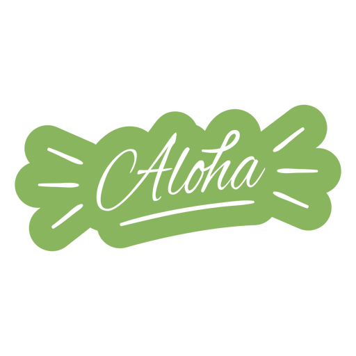 Citação de corte de letras Aloha Desenho PNG