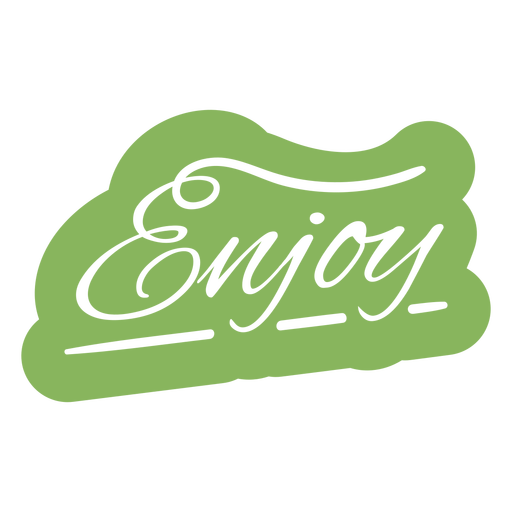 Enjoy lettering cut out quote PNG Design