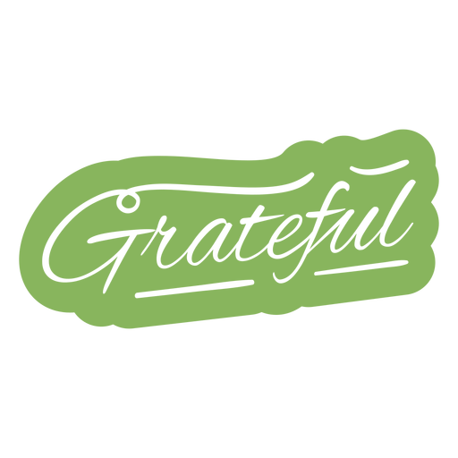 Grateful lettering cut out quote PNG Design