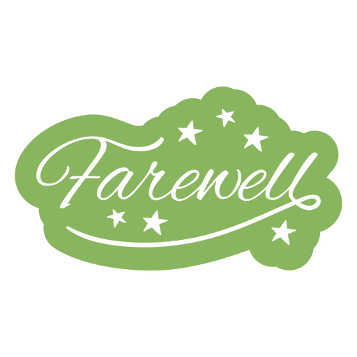 Farewell lettering cut out quote PNG Design