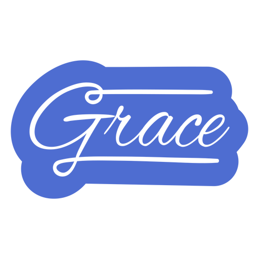 Grace lettering cut out quote PNG Design
