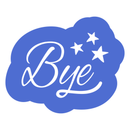 Bye quote lettering badge PNG Design