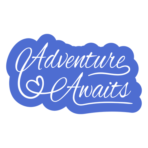 Distintivo de letras de citação de aventura Desenho PNG