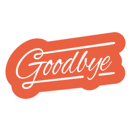 Goodbye lettering cut out quote PNG Design