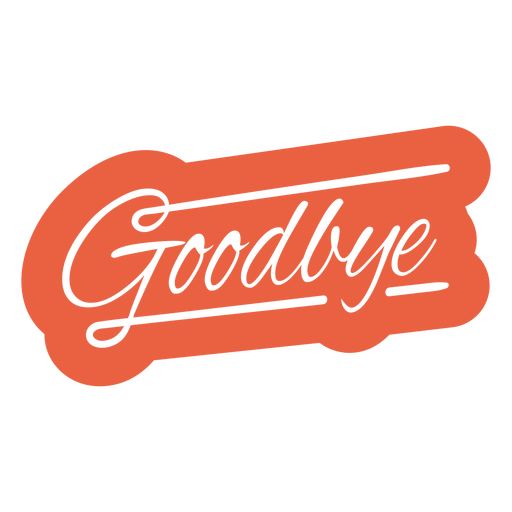 Goodbye lettering cut out quote