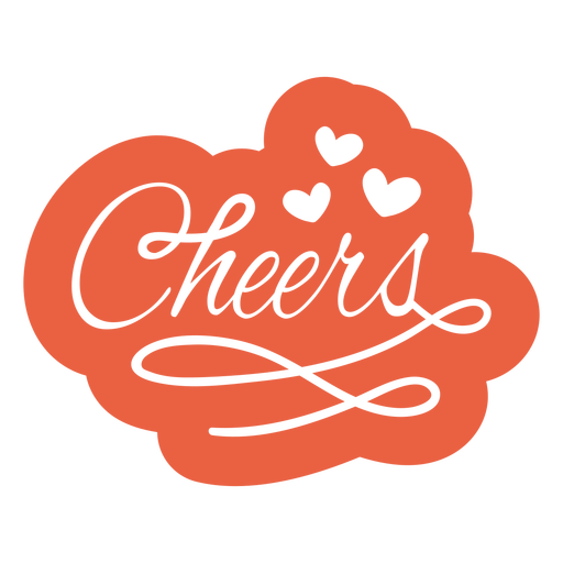 Cheers letras cortadas citação Desenho PNG