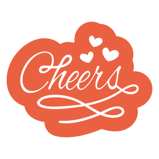 Cheers lettering cut out quote