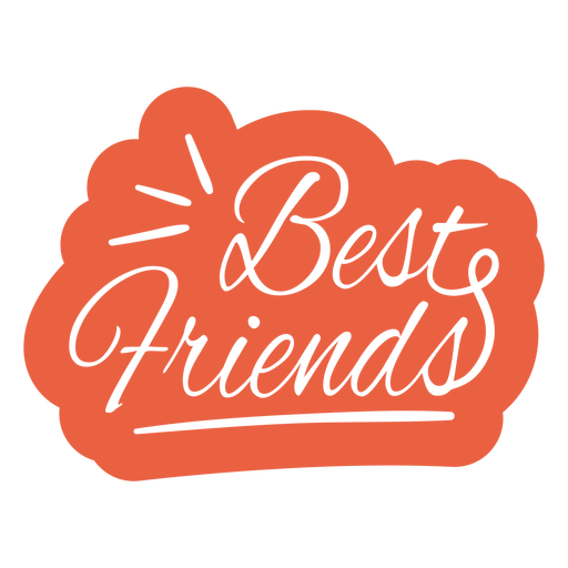 Best friends lettering cut out quote PNG Design