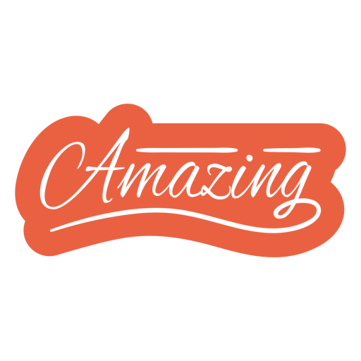 Amazing lettering cut out quote PNG Design