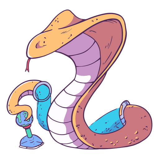 Snake animal gamer character PNG Design