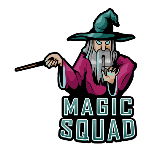 Magic squad wizard color stroke PNG Design