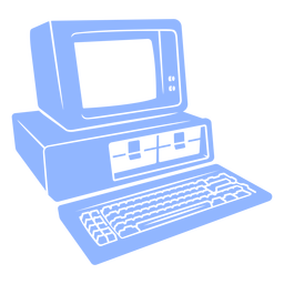 Alter Computer ausgeschnitten PNG-Design