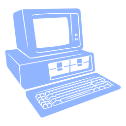 Vieja computadora cortada Transparent PNG