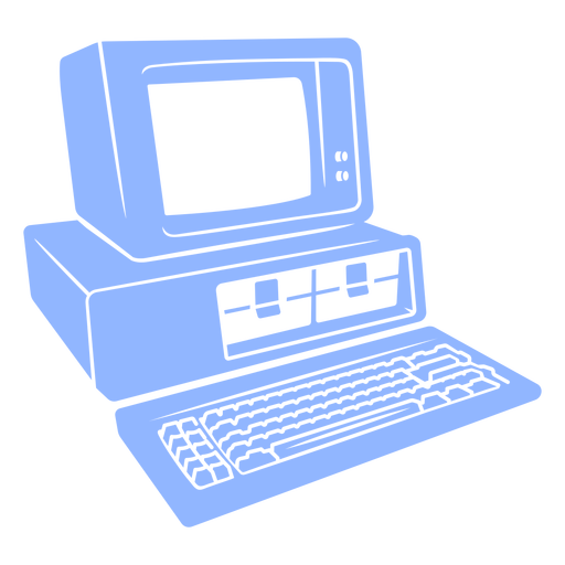 Old computer cut out PNG Design