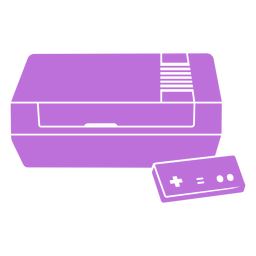Retro-Spielkonsole und Controller ausgeschnitten PNG-Design