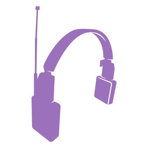 Auriculares con silueta de micrófono Diseño PNG