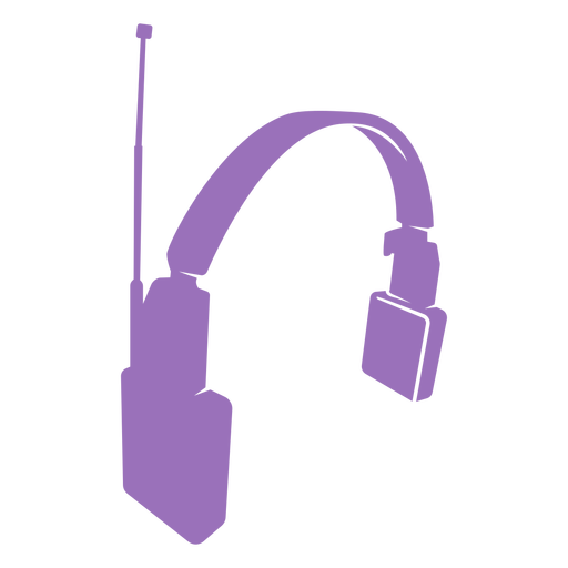 Kopfhörer mit Mikrofonsilhouette PNG-Design