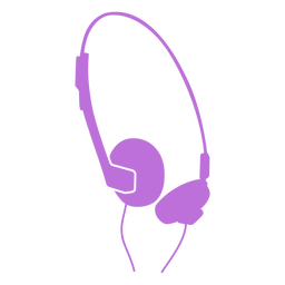 Old style headphones cut out PNG Design