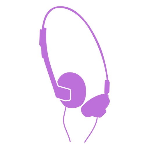 Old style headphones cut out PNG Design