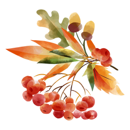 acuarela de otoño - 4 Diseño PNG