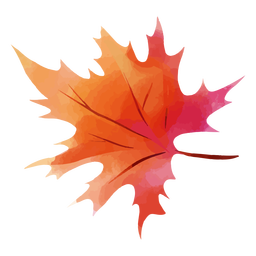 Hoja otoño acuarela Diseño PNG