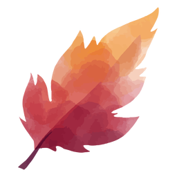 Acuarela de hoja puntiaguda Diseño PNG