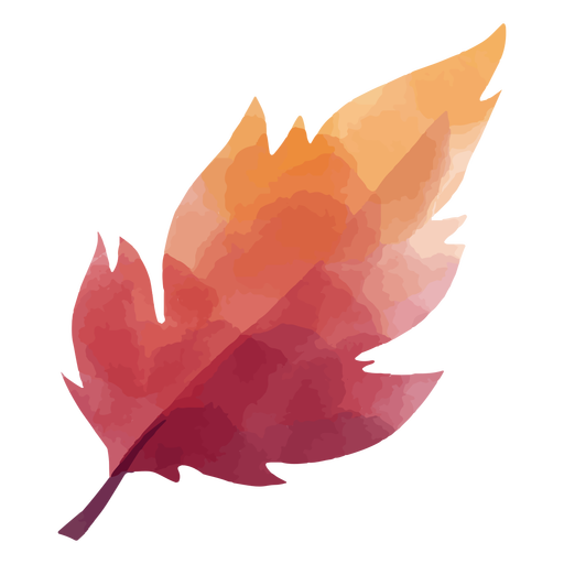 Pointy leaf watercolor PNG Design