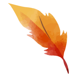 Beautiful fall leaf watercolor Transparent PNG