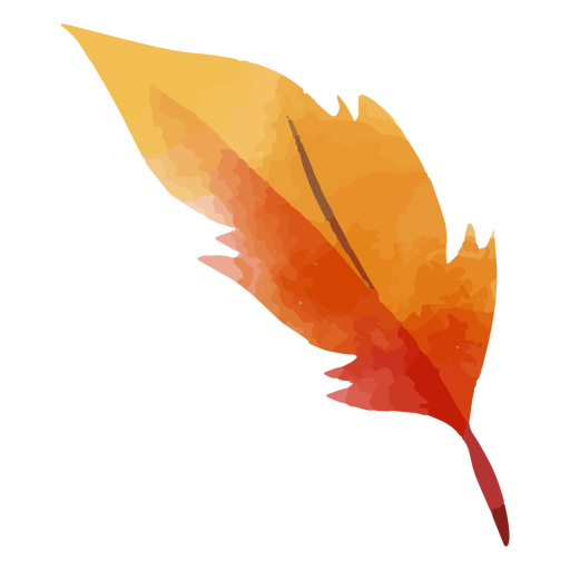 Linda aquarela de folha de outono Desenho PNG