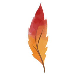 Hoja en acuarela de otoño Diseño PNG