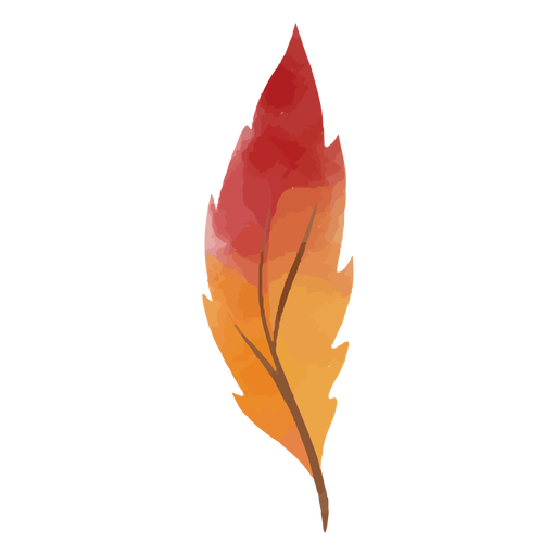 Folha em aquarela de outono Desenho PNG